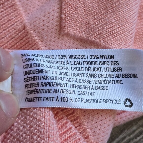 Xhilaration Sweater Womens Small Pink Hearts Embossed Textured Love Valentine - Picture 7 of 9